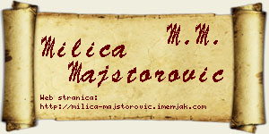 Milica Majstorović vizit kartica